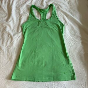 Nike green athletic tank top soft material Dri-fit size S